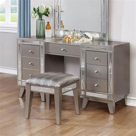 You can browse through lots of rooms fully furnished with the malm chest of 2 drawers can also serve as a bedside table to match the rest of the malm set. Leighton Vanity Desk w/ Stool by Coaster Furniture, 1 ...