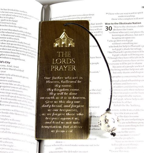 The Lords Prayer Bookmark Antiqued Copper Antiqued Brass Etsy