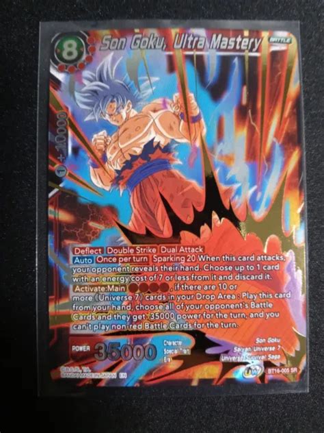 Dragon Ball Super Tcg Son Goku Ultra Mastery Sr Foil Red Bt16 005 Nm 4