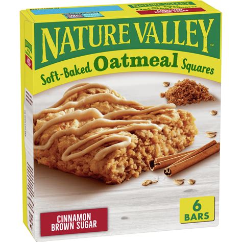 Nature Valley Soft Baked Oatmeal Squares Cinnamon Brown Sugar 6 Ct 7