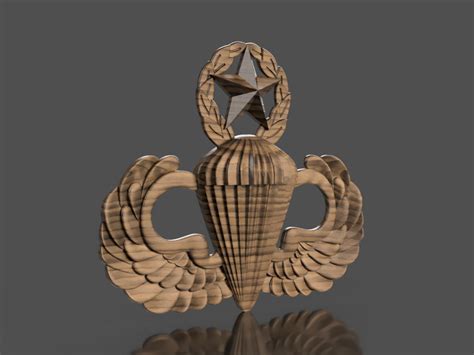 Armed Forces Master Parachutist Badge Insignia 3d Stl File For Etsy