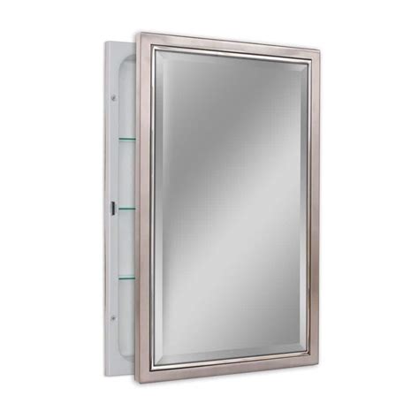 Deco Mirror 16 In W X 26 In H X 5 In D Classic Framed Single Door