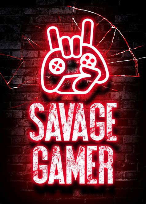 Plakát Poszter Savage Gamer Neon Ajándéktárgyak Europosters