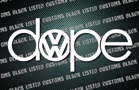 Dope Volkswagen Vw Euro Jdm Tuner Vinyl Decal Sticker Custom