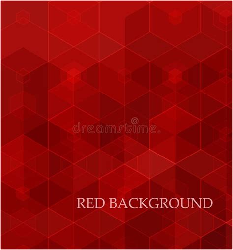 A Pattern Of Red Color Hexagon Shapes For Background Vector Stock