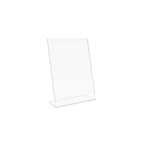 fixturedisplays® 1pk 5 x 7 clear acrylic sign holder with slant back design 19780 5x7 clear
