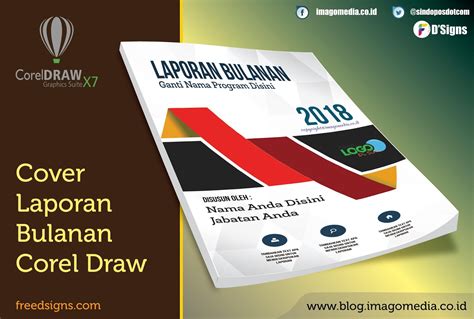 Download Desain Cover Laporan Bulanan Gratis Corel Draw