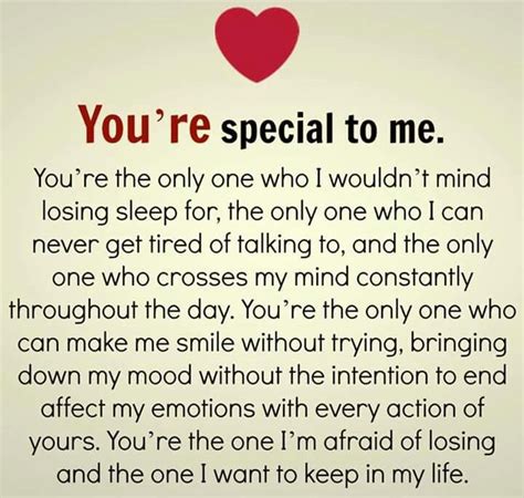 Make sure what you tell her is true. You're special to me..... | Love yourself quotes, Real ...