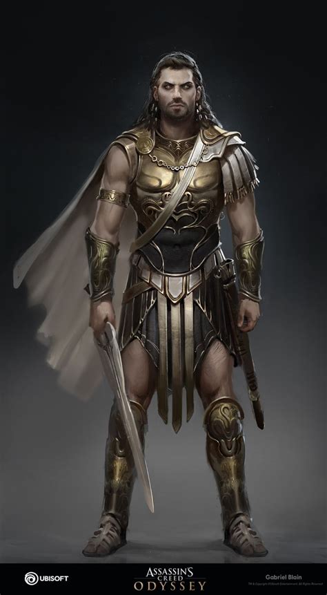 Artstation Deimos Gabriel Blain Greek Warrior Warrior Concept Art