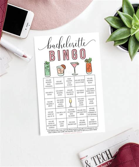 Bachelorette Party Bingo Game Bachelorette Party Games Etsy Artofit