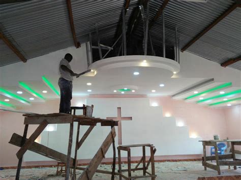 Dining room ceiling designs can change the interior of your room. Church Gypsum Interior Design | Modern Church Sanctuary ...