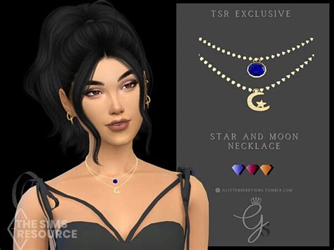 Star And Moon Necklace By Glitterberryfly From Tsr • Sims 4 Downloads