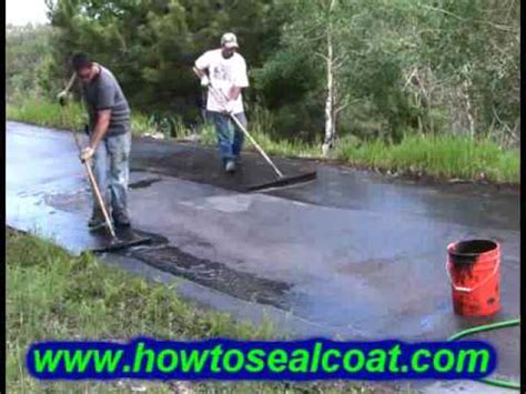 Do this yourself or have the crew do it as part of the driveway cleaning. How To Seal Coat A Driveway DIY. Asphalt Blacktop Pavement - YouTube