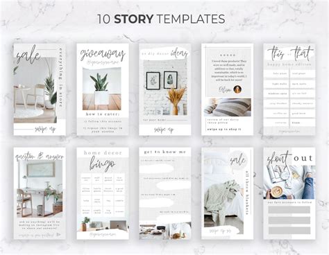 Instagram Canva Template Bundle Stationery Paper And Party Supplies Etna