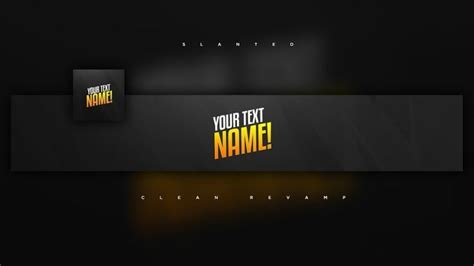 Clean 2d Gray Slanted Youtube Banner And Avatar Template Youtube