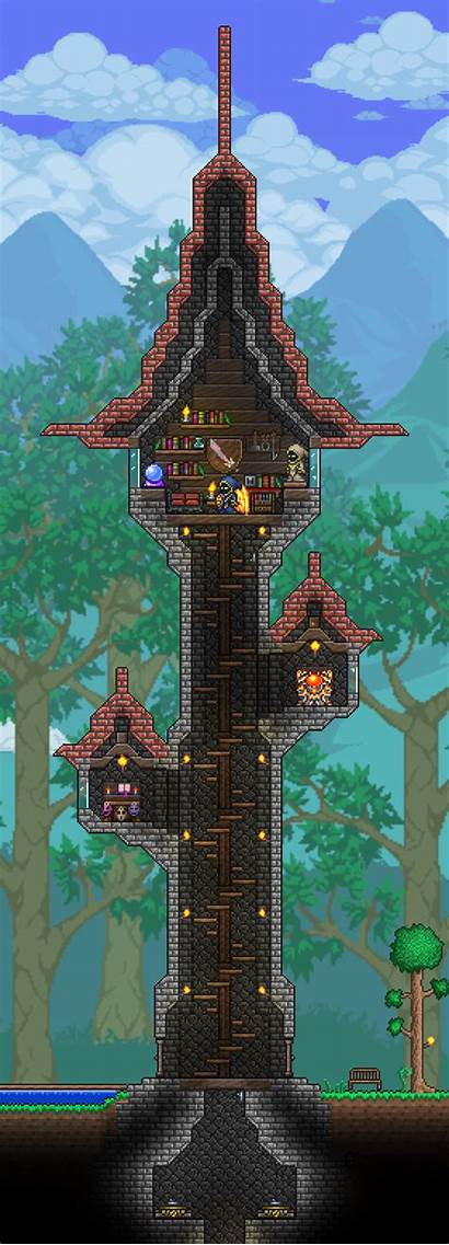 Terraria Wizard Tower Minecraft Medieval Dungeons Stuff