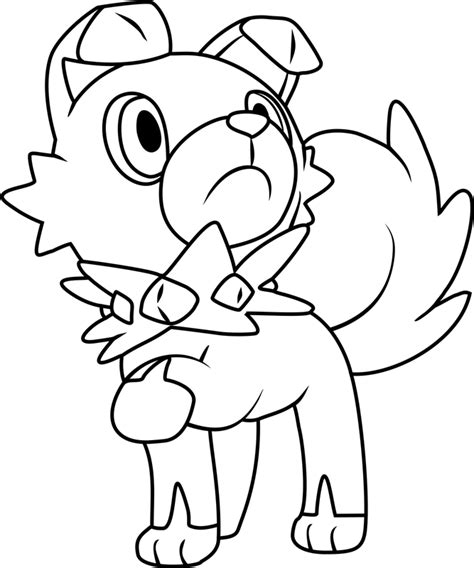 The site has a good collection of coloring pages. Rockruff Pokemon Coloring Page - Free Printable Coloring ...