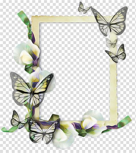 Flower And Butterfly Border Clip Art