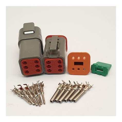 Deutsch Dt 6 Pin Electrical Connector Waterproof Plug Kit With F