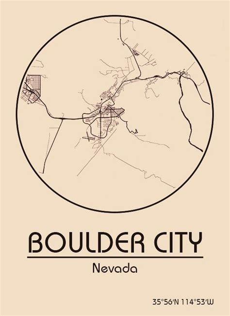 Karte Map ~ Boulder City Nevada Vereinigte Staaten Von Amerika
