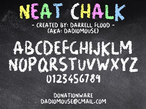 Neat Chalk Font By Darrell Flood Fontspace