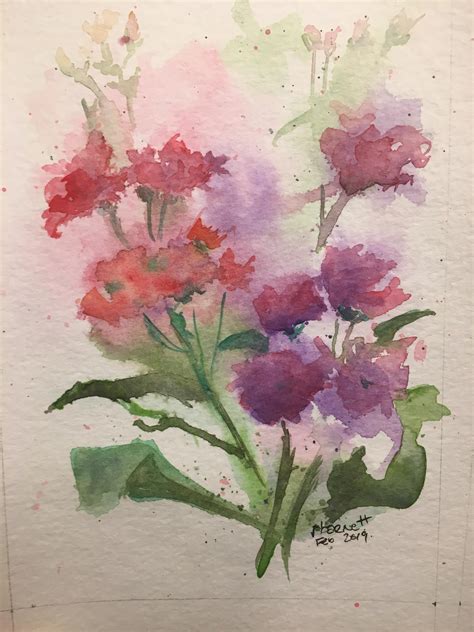 Flowers Loose Watercolor Practice Rwatercolor