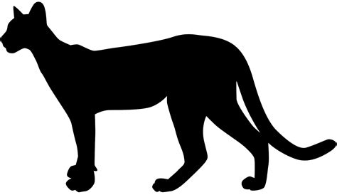 Panther Silhouette Free Vector Silhouettes