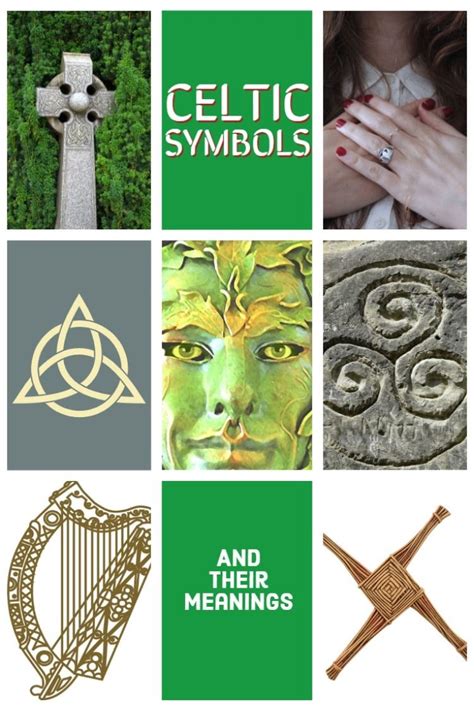 The Celtic Symbols And Their Meaningss Are Shown In This Collage