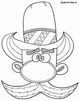 Cowboy Doodle Coloring Pages Alley Printable Printables Birthday Adult Colouring Sheets Doodles Funny Choose Board Kaynak sketch template