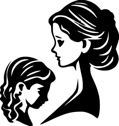 Mother Daughter High Quality Vector Logo Vector Illustration Ideal For T Shirt Graphic