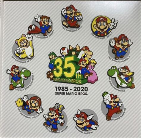 New Nintendo Super Mario Bros 35th Anniversary Pins Rare Ebay