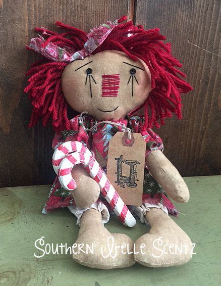Raggedy Annie In Christmas Dress Holding By Southernbellescentz Red