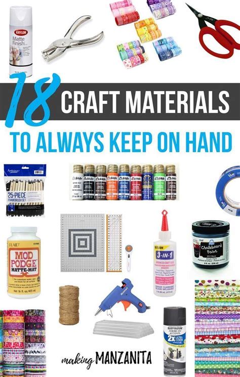 18 Must Have Affordable Craft Materials To Always Keep On Hand Craft