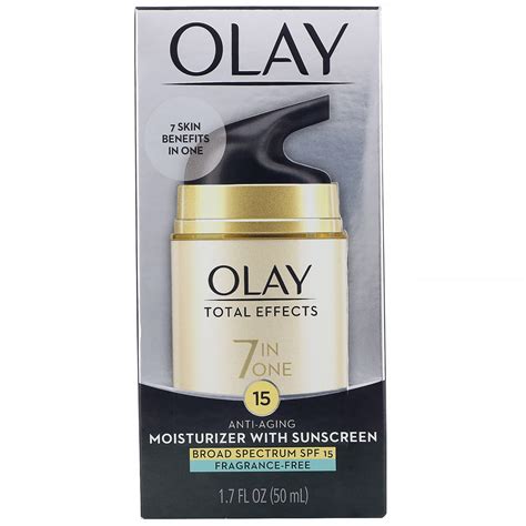 olay total effects 7 in one anti aging moisturizer with sunscreen spf 15 fragrance free 1 7