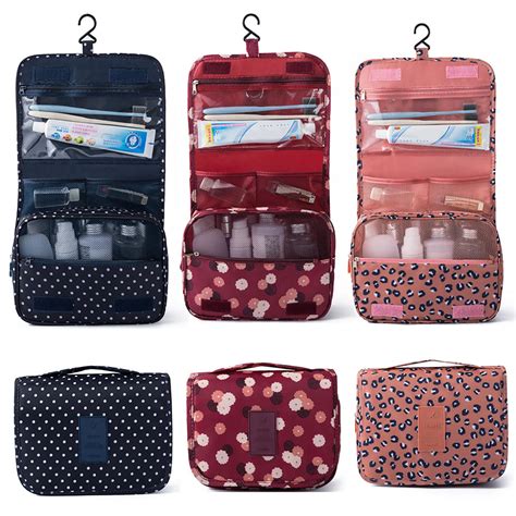 Travel Cosmetic Storage Makeup Bag Folding Hanging Wash Organizer Pouch