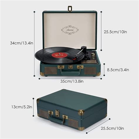 Asmuse Record Player 3 Speed Belt Drive Turntable For Vinyl Bluetooth