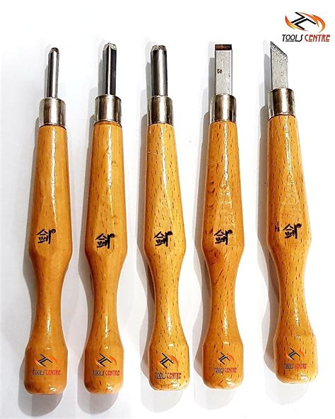 Toolscentre Metal Engraving Carving Tool Woodcut Knife Scorper Set