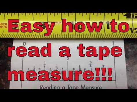 Tape measures are made find/read the markings. How to read tape measure fractions - YouTube