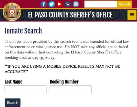 How Do I Find Someone In El Paso County Jail