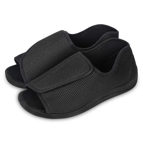 Buy Fahote Mens Diabetic Slippers Adjustable Open Toe Swollen Feet