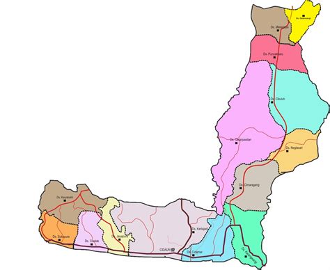 Peta Wilayah Cianjur Wacana Pemekaran Kabupaten