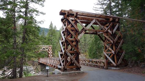 Longmire Historic Tour Nisqually Suspension Bridge Exhibit Panel Us