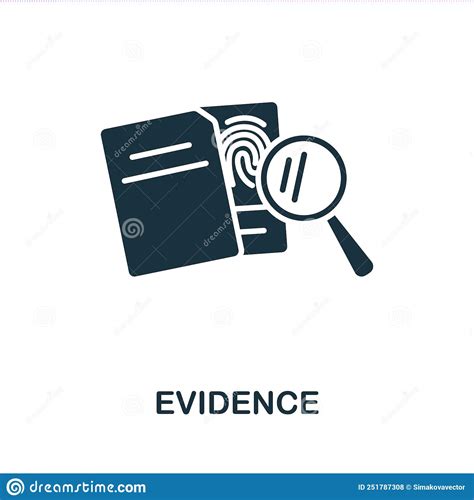 Evidence Icon Monochrome Simple Line Crime Icon For Templates Web