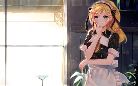 Anime Anime Girls Love Live Ayase Eri Maid Outfit