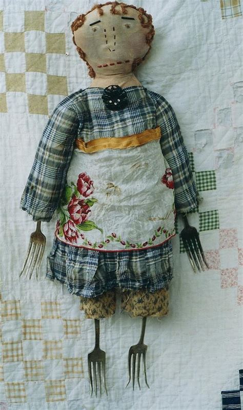 Primitive Cloth Doll Pattern Mixed Media By Hicketypickety
