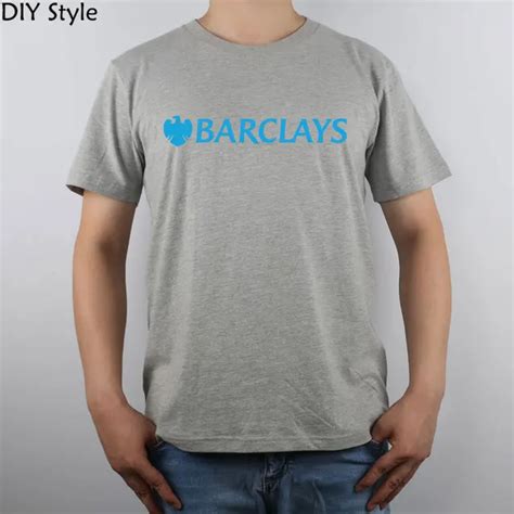 Barclays Logo Finance Bank T Shirt Top Pure Cotton Men T Shirt In T