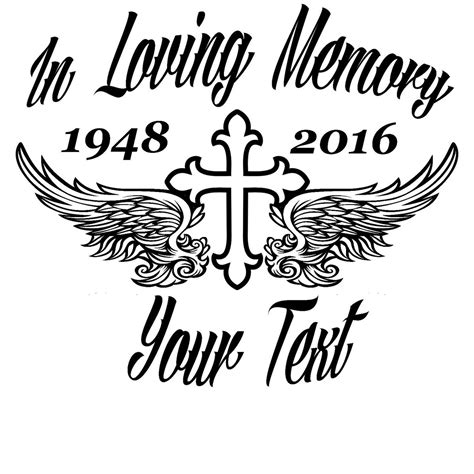 In Loving Memory Decal Style 2 7 Inch Legacy Stickers