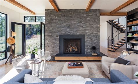 Shop the most beautiful things on earth. Natural Stacked Stone Veneer Fireplace | Stone Fireplace Ideas