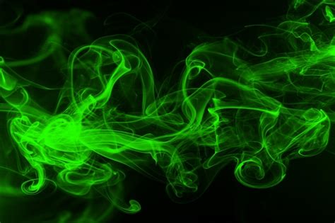 Premium Photo Green Smoke Abstract On Black Backgroud Darkness Concept