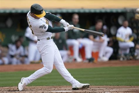 Rookers Home Run Lifts Athletics To 2 1 Win Over Angels 2 1 The San